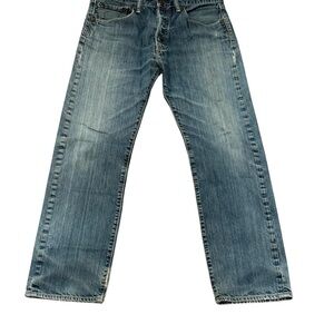 Levi's 501 button fly jeans men’s 31x30 blue distressed straight leg vintage